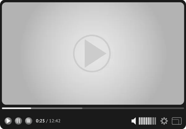 Lecteur vidéo en ligne pour web — Image vectorielle