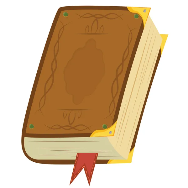 Libro mágico de cuero — Vector de stock