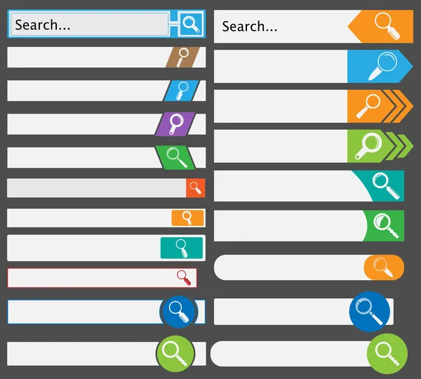 Set of Simple Search Bars — Stock Vector