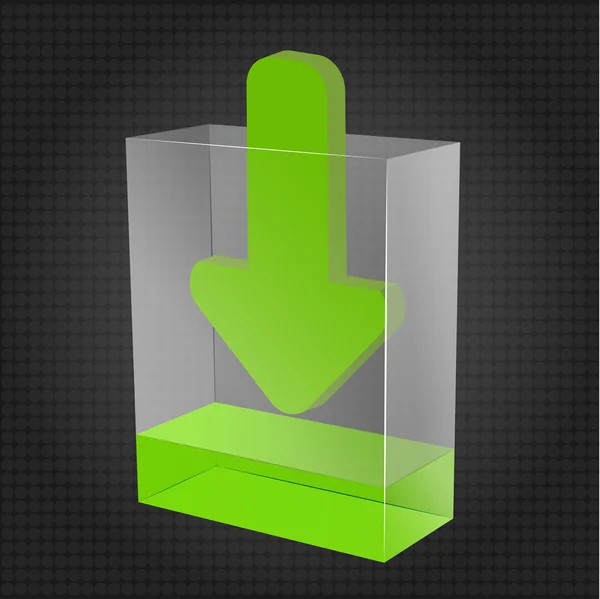 Transparent Download Box — Vector de stoc