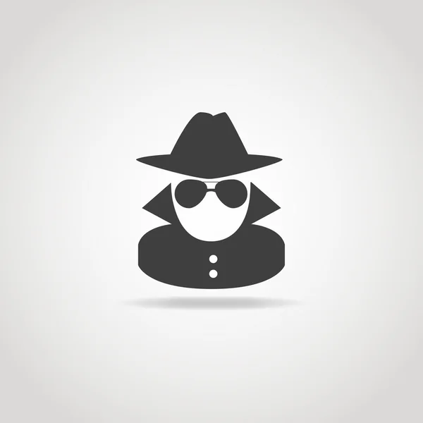 Icono de espía anónimo — Vector de stock