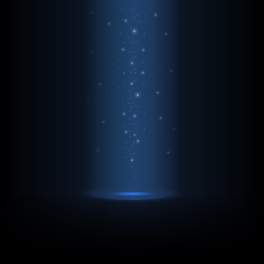 Glowing star dust pours from above clipart