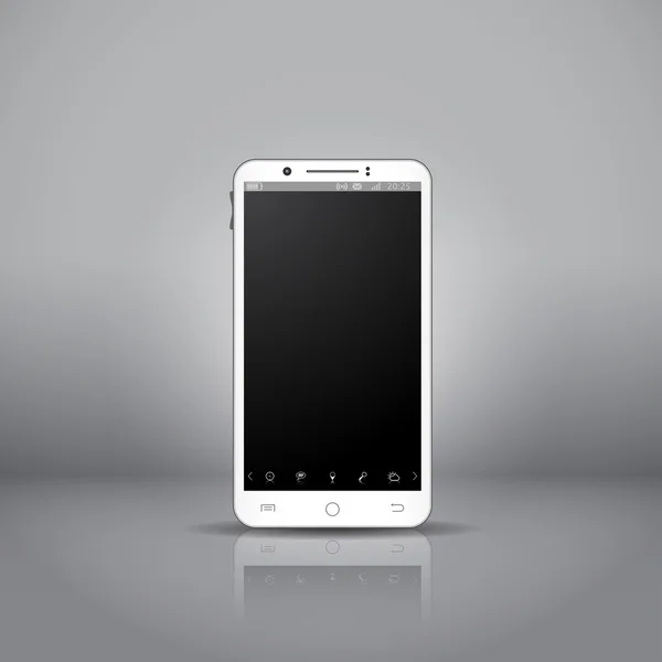 Smartphone mobil alb — Vector de stoc