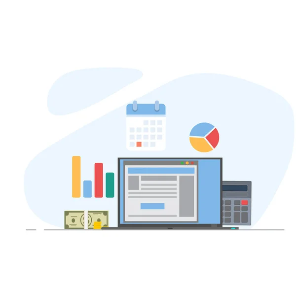 Accounting and finance banner — Stockvektor