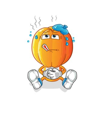 Yıldız Meyve Kafa çizgi film hasta vektörü. çizgi film karakteri