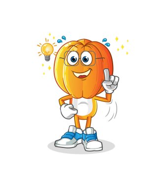 Yıldız Meyve Kafa çizgi filminin bir fikri var. maskot vektörü