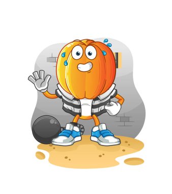 Yıldız Meyve Kafa çizgi film suçlusu hapiste. çizgi film karakteri