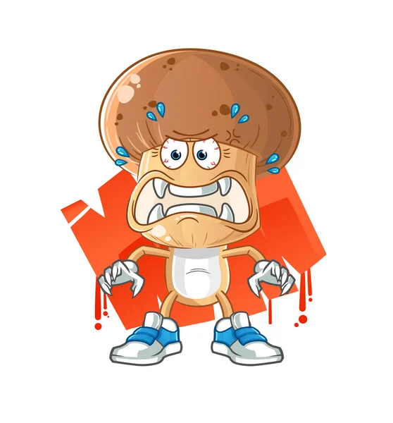 蘑菇头卡通怪物病媒 卡通人物 — 图库矢量图片