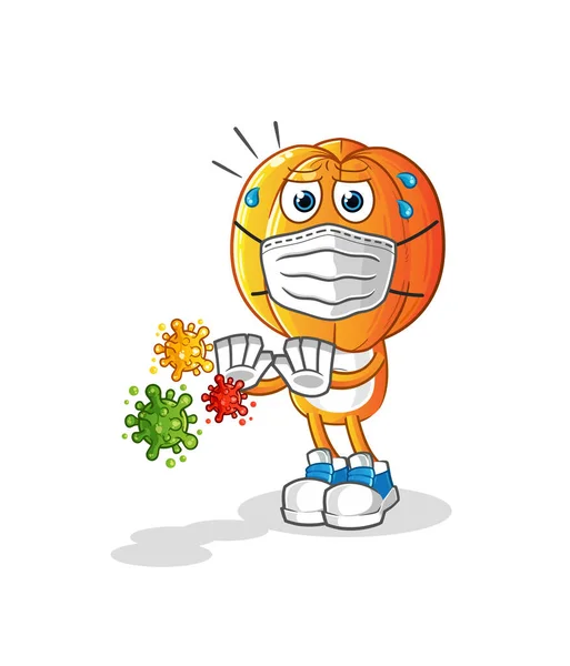 Cabeza Fruta Estrella Dibujos Animados Rechazar Virus Vector Mascota Dibujos — Vector de stock