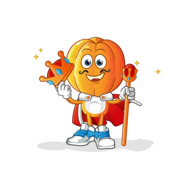 Yıldız Meyve Kafa Karikatür Kral Vektörü. çizgi film karakteri