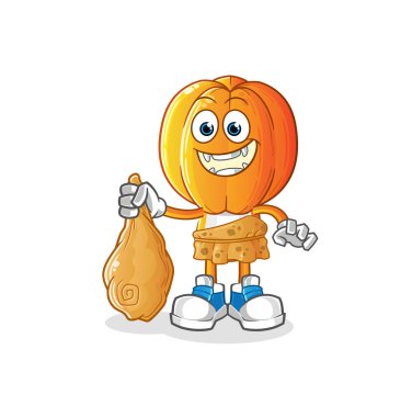 Yıldız Meyve Kafa çizgi filmi Antik. çizgi film maskotu vektörü