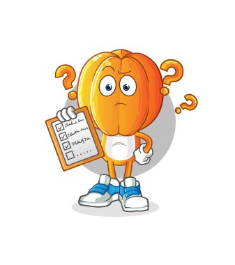 Yıldız Meyve Kafa çizgi film çizim listesi vektörü. çizgi film karakteri