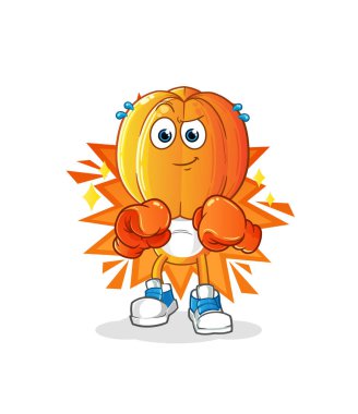 Yıldız Meyve Kafa çizgi film boksör karakteri. çizgi film maskotu vektörü