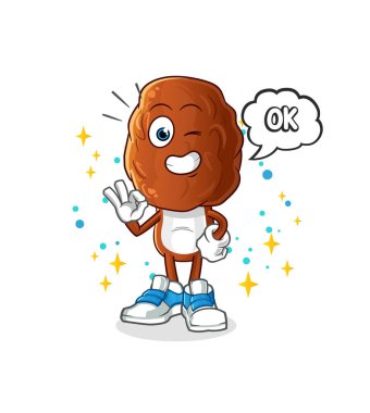 Meyve kafalı çizgi film karakteri de maskota katılıyor. çizgi film vektörü