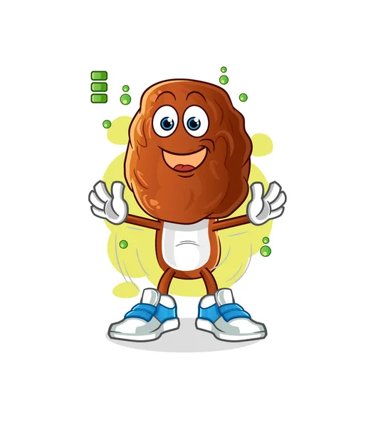 Data Fruta Cabeça Desenho Animado Personagem Bateria Completa Vetor Mascote — Vetor de Stock