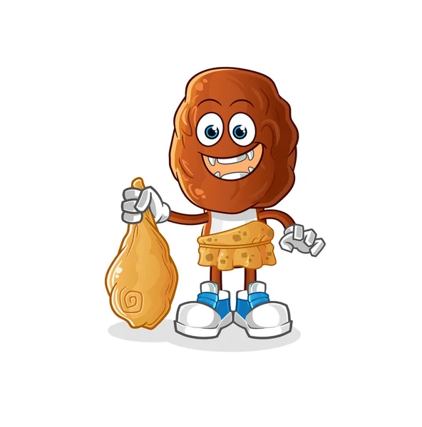 Date Fruit Head Cartoon Ancient Cartoon Mascot Vector — Stock Vector
