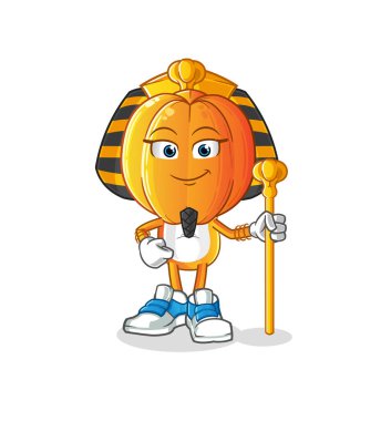 Yıldız Meyve Kafa çizgi filmi Antik Mısır. çizgi film maskotu vektörü