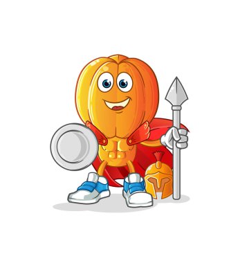 Yıldız Meyve Kafa çizgi filmi Spartan karakteri. maskot vektörü