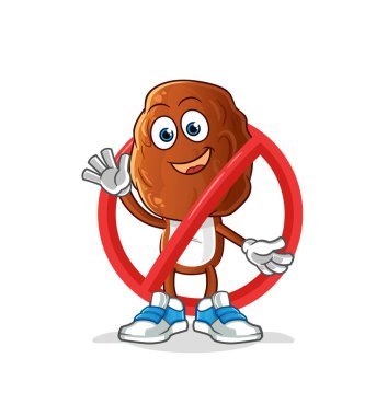 Meyve kafa çizgi film yasağı. çizgi film vektör maskotu