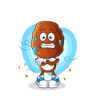 Meyve kafalı karikatür soğuk resimli. karakter vektörü