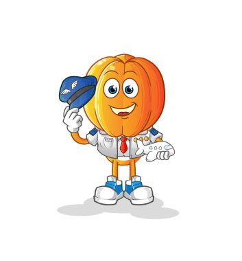 Yıldız Meyve Kafa çizgi film pilot maskotu. çizgi film vektörü