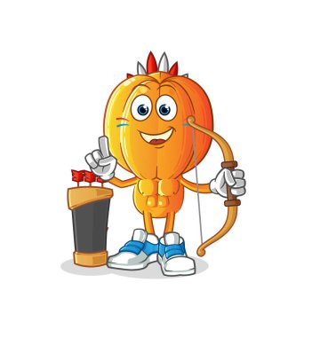 Yıldız Meyve Kafa çizgi film Amerikan kabilesi. çizgi film vektörü