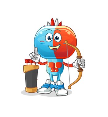 Kapsül kafalı çizgi film Amerikan kabilesi. çizgi film vektörü