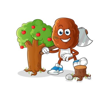 Carpenter Illustration çizgi filminde oynadım. karakter vektörü