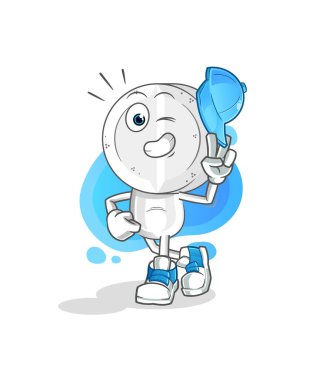 ilaç tableti kafa çizgi film genç erkek karakter çizgi filmi