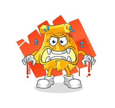 Muz canavarı vektörü. çizgi film karakteri