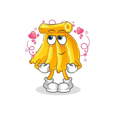 Muz utangaç vektör. çizgi film karakteri