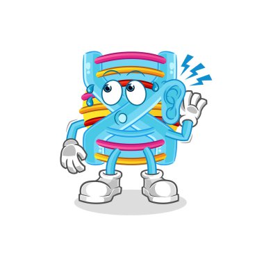 DNA dinleme vektörü. çizgi film karakteri