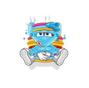 DNA hasta vektörü. çizgi film karakteri