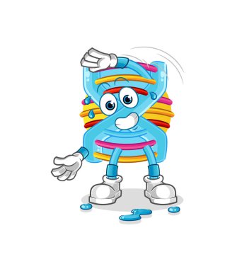 DNA germe karakteri. çizgi film maskotu vektörü