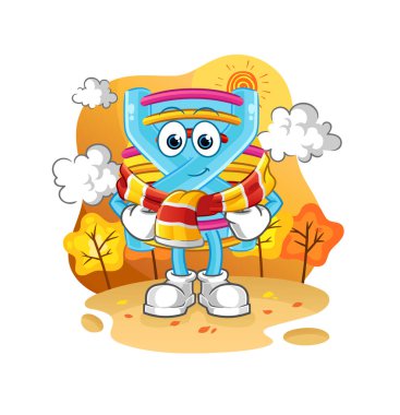 Sonbaharda DNA. çizgi film maskotu vektörü