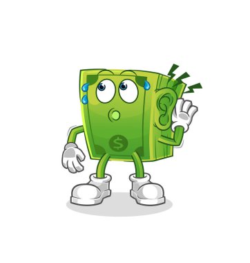 para dinleme vektörü. çizgi film karakteri