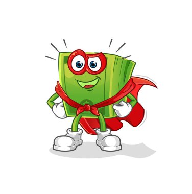 Para kahramanları vektörü. çizgi film karakteri