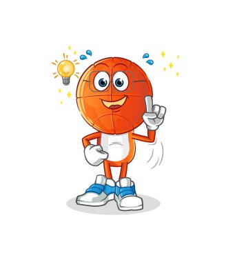 Basketbol kafa çizgi filminin bir fikri var. maskot vektörü