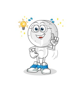 İlaç tableti kafa çizgi filminin bir fikri var. maskot vektörü