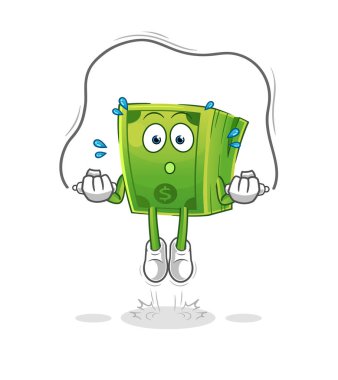 Para ip atlama egzersizi. karakter vektörü