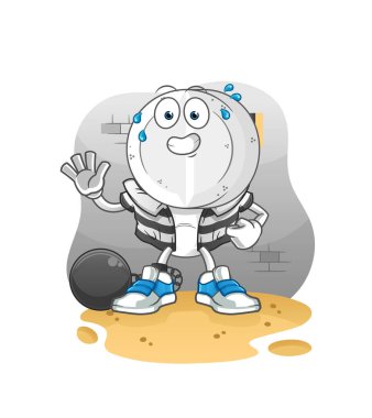 İlaç tableti baş çizgi film suçlusu hapiste. çizgi film karakteri