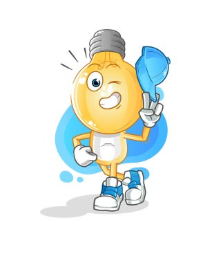 Ampul başlı çizgi film karakteri.