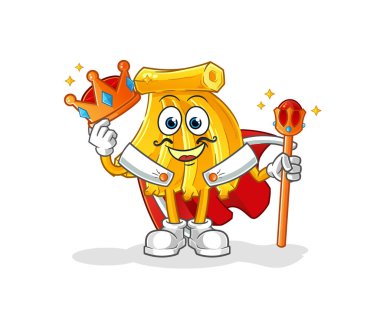 Muz kralı vektörü. çizgi film karakteri