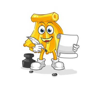 Muz yazar vektörü. çizgi film karakteri