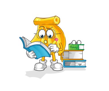 Muz, maskot eğitimi alıyor. çizgi film vektörü