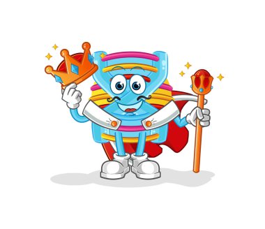 DNA kralı vektörü. çizgi film karakteri