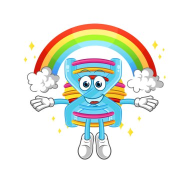 Gökkuşaklı DNA. çizgi film vektörü