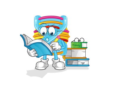 DNA maskot üzerinde çalışıyor. çizgi film vektörü