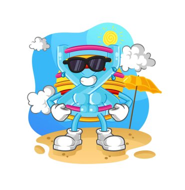 DNA yazın güneşleniyor. karakter vektörü