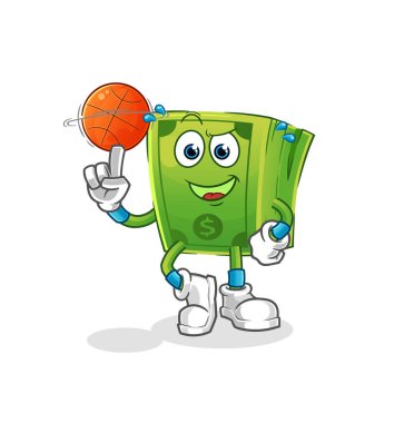 Maskotluk yapan para. çizgi film vektörü